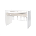 Bed DREAM NEW 60x120 white+light oak /transformed into a study desk/